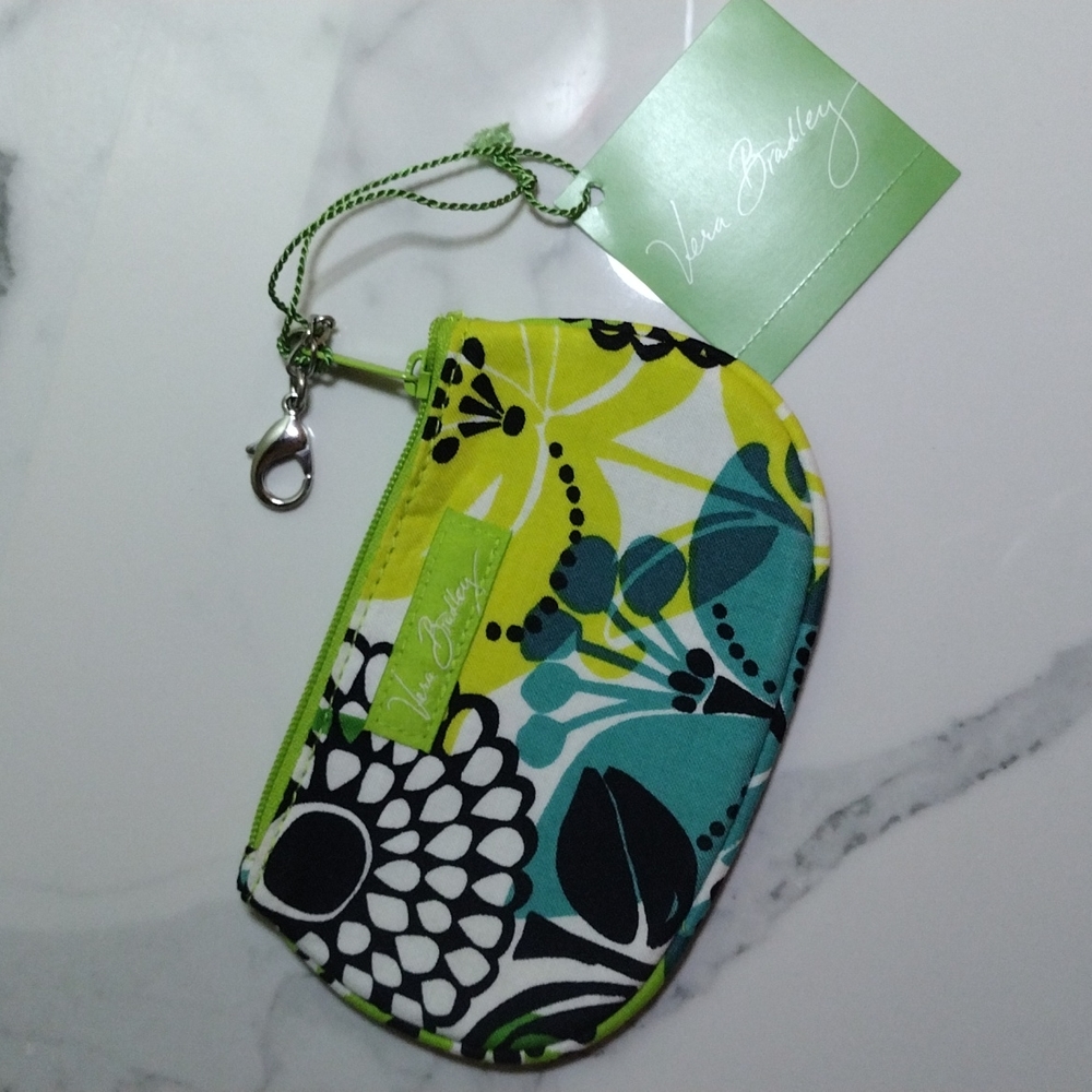 Vera Bradley Limes Up Clip Zip ID Pouch NWT